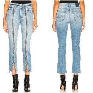 Mother Superior High Waisted Rascal Zip Step Fray Jeans in Misbeliever Size 26